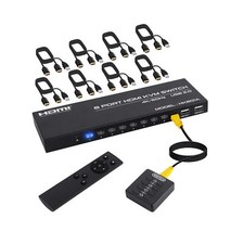 4K@60Hz HDMI KVM Switch 8 Port, HDMI KVM Switch for 8 PC Sharing 1 4K Monitor... picture