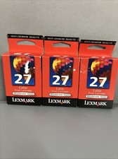 Lexmark 27 Color Ink Cartridge For X&Z Series Printers Lot Of 3 Expired picture