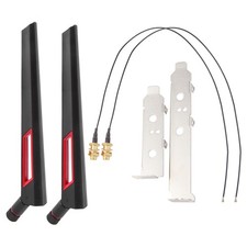 3X(2X8Dbi Dual Band M.2  MHF4 U.Fl Cable to RP-SMA Pigtail WiFi Antenna Set1033 picture
