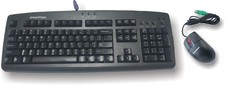 PS/2 Keyboard Mouse Combo - Sturdy-Excellent Pre-Owned-Help Save Your USB Ports picture