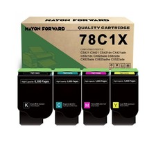 CS421H CX522 High Yield Toner Cartridges Replacement for Lex mark 78C1XK0 78C... picture