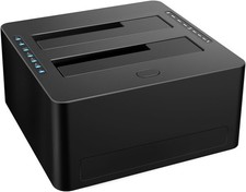Dual-Bay Hard Drive Docking Station for 2.5 & 3.5 inch SATA HDD/SSD 2 * 10TB picture