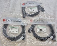 Lot of 3 FS IEC60320 C14 to C13 6FT 1.8M 250V/15A Power Extension Cords picture