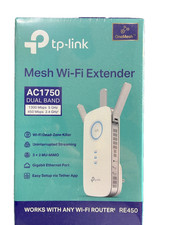 TP-Link WiFi Range Extender Repeater AC1750 Dual Band RE450 Internet Booster picture
