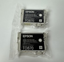 Qty. 2 EPSON TO870 Black Gloss Optimizer for Epson Photo R1900 printer picture