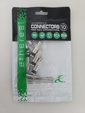 Ethereal Connectors RG6 RCA 10 Count Nickel Plated CS-CCRG6RCA-10 NEW NIP picture