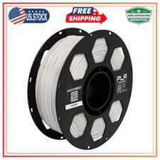 HATCHBOX 1.75mm White PLA 3D Printer Filament 1 KG Spool +/- 0.03 mm Accuracy picture
