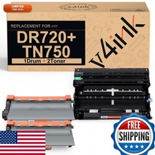 v4ink Toner & Drum Set for Brother TN750 DR720 (1 Drum + 2 Toners) HL-5470DW picture