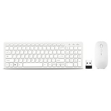 GUIHENG WIRELESS KEYBOARD AND MOUSE COMBO GHKM09-01 - WHITE picture