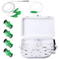 4 Core FTTH Fiber Distribution Box Terminal Enclosure SC/APC 1x4 Splitter picture