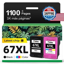 Black/Color Combo Pack Replacement for HP 67 XL DeskJet 2827e 2855e 4227e picture
