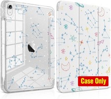 Tablet Case for iPad Air 11 inch M4 2026, Glitter Clear Back, Trifold Cover picture