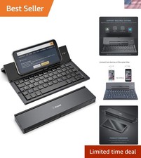 Portable Bluetooth Keyboard with Dual-Pairing and Kickstand - Perfect for Travel picture