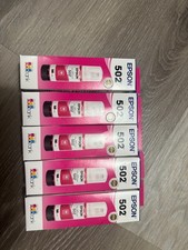 Epson T502, Magenta Ink Bottle– 5 Pack – Genuine OEM picture