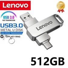 Lenovo USB 3.2 512GB OTG Flash Drive USB-C Type-C Metal Memory Stick Pen Drive picture