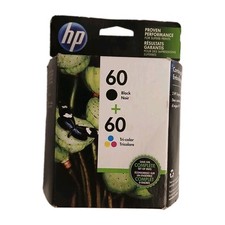 Genuine HP 60 Black 60 Color Ink Cartridge Photosmart C4635 C4680-2 Pack picture