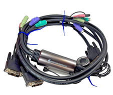 IOGear GCS92 MiniView DVI 2 Port KVM Swith with Audio Cords and Cables New NOS picture