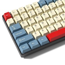 PBT Keycaps Set 139 Keys Doubleshot Cherry Profile Mechanical White Blue Red picture