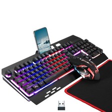 Teclado Mecanico Inalambrico Với Raton Y Almohadilla Para Juegos De Lujo picture