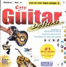 Easy Guitar Deluxe PC MAC CD learn play instrument music acoustic electric riffs picture