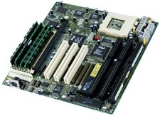 SHUTTLE HOT-555 SOCKET 7 4x SIMM SDRAM 4x ISA 3x PCI with RAM picture