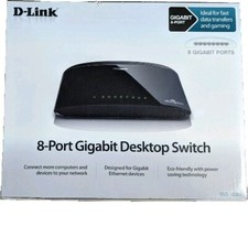 D Link 8 Port Gigabyte Desktop Ethernet Switch (DSG 1008G) NEW Open Box picture