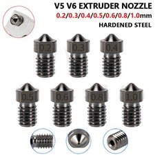 Hardened Steel 0.2mm-1mm V5 V6 Extruder Nozzle M6 3D Printer for 1.75mm Filament picture