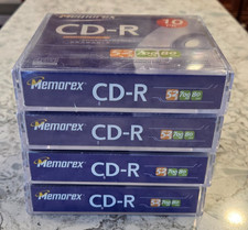New Memorex CD-R  52X 700MB 80 min Hard Case with Sleeves Vintage Lot of 37 picture