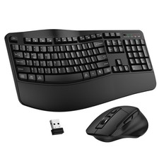 ULSOU Wireless Ergonomic Keyboard and Mouse Combo - Black Open Box picture