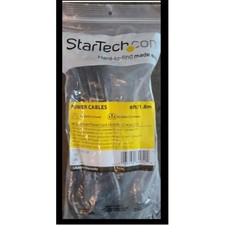 Startech PXT100146 6FT POWER EXTENSION CORD C14 TO C13 COMPUTER MONITOR POWER CA picture
