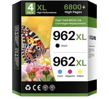 Reman 962XL Ink Cartridges Combo Pack 4-Pk V19.5.1 Chip for OfficeJet 9025e picture
