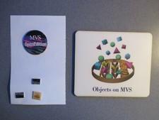 IBM Vintage MVS Novelties - Pins + Mouse Pad picture
