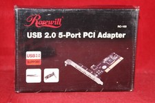 PCI to USB 2.0 5-Port Adapter Rosewill RC-103, 4 External and 1 Internal Port picture