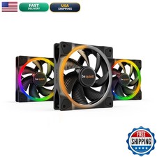 Be Quiet Light Wings 120mm PWM Premium Noise ARGB Cooling Fan 4-Pin 3-Pack picture