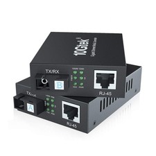 10Gtek a Pair of Gigabit Bidi Fiber to Ethernet Media Converter, SingleMode Sing picture