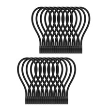 20Pcs Black Reusable Silicone Magnetic Cable Ties Twist Ties For Bundling Wrap picture