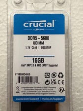Crucial 16GB DDR5-5600 UDIMM Memory 1.1V CL46 Intel XMP 3.0 AMD EXPO picture
