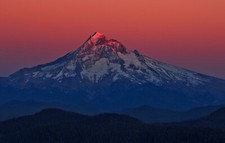 Landscape nature snowy peak volcano mountains oregon Custom Gaming Mat Desk picture