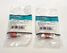 Lot of 2 Panduit CJ688TGRD Mini-Com TX6 Cat 6 UTP RJ45 Jack Module – Red picture