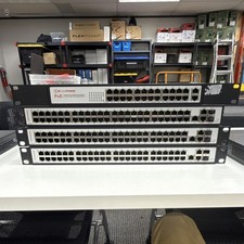 Lot of 4 PoE Network Switches Rackmount 48-Port CCTV IP Camera IPCamPower  picture