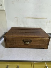 2021 TARGET/Threshold Brown Rustic Wooden Monitor Stand w/Storage Drawer picture