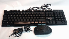 Mafiti RK101 3 Color LED Backlit Gaming Keyboard & Mouse Combo USB Wired picture