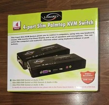 NEW Linkskey 4-Port Slim Palmtop KVM Switch w Audio & Mic LKU-S04ASK FreeShip picture