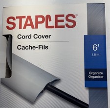 Staples 6 Foot Cord Cover Organize Cables Power Cords With Double Sided Tape NEW picture