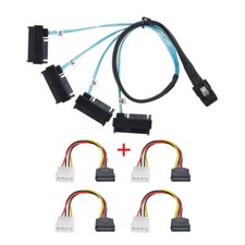Internal 36 Pin Mini SAS SFF-8087 Host to 4 SFF-8482 SAS Hard Disk IDE Cable SAS picture