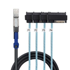 with Mini SAS HD SFF-8644 — to SFF-8482 29P 2-in-1 SATA Hard Drive Data Cable... picture