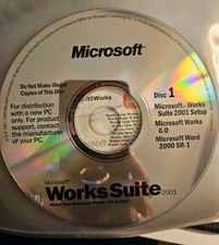 Microsoft Works Suite 2001 PC Complete 6 CD Set picture