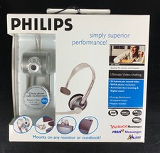 Philips Smart Digital Video Chat Web Cast PC Pixel Camera & Headset SPC700NC USB picture
