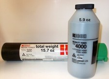 Ricoh Toner Type 320 Black Cartridge NOS + 5.9 oz Black Toner Type 4000 picture