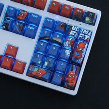 Spiderman 108 Keys PBT Translucent Keycaps OEM Height for Mechanical Keyboard picture